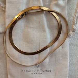 Sarah J Holmes gold-filled herringbone necklace
